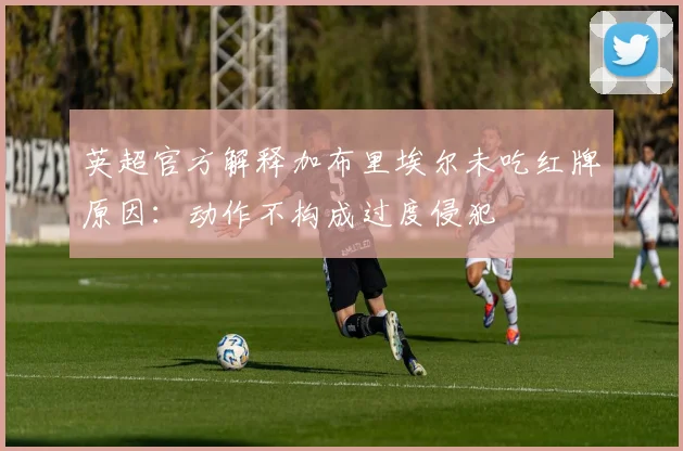 英超官方解释加布里埃尔未吃红牌原因：动作不构成过度侵犯